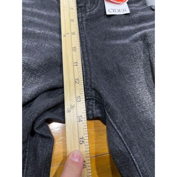 Cider Jeans Women's Size Medium 29x29 Black High Rise Baggy Wide Distressed NWT - Picture 12 of 12